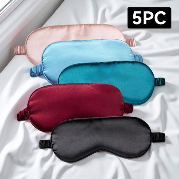 Satin Pleated Eye Mask, Blackout Sleep Mask For Eye Fatigue Relief, Suitable For Students, Children, Men And Women, Ideal For Travel And Dorm, Individually Packaged