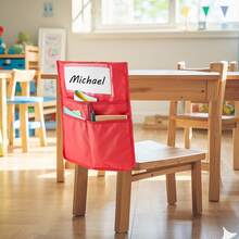 Chair Pockets For Classroom, 24 Pack, 18 X 20 Inches Chairback Buddy Pocket With Name Tag, 6 Bright Colors, Back Of Chair Organizer For Kids In Classroom, Kindergarten, School, And Home - Multicolor - View 9