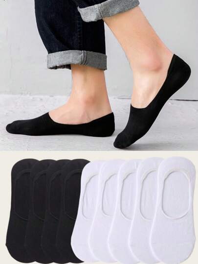 1/5/10 Paar solide schwarze/weiße/graue atmungsaktive Knöchelsocken, kurze unsichtbare Bootsocken, Verpackung (ohne Karton)