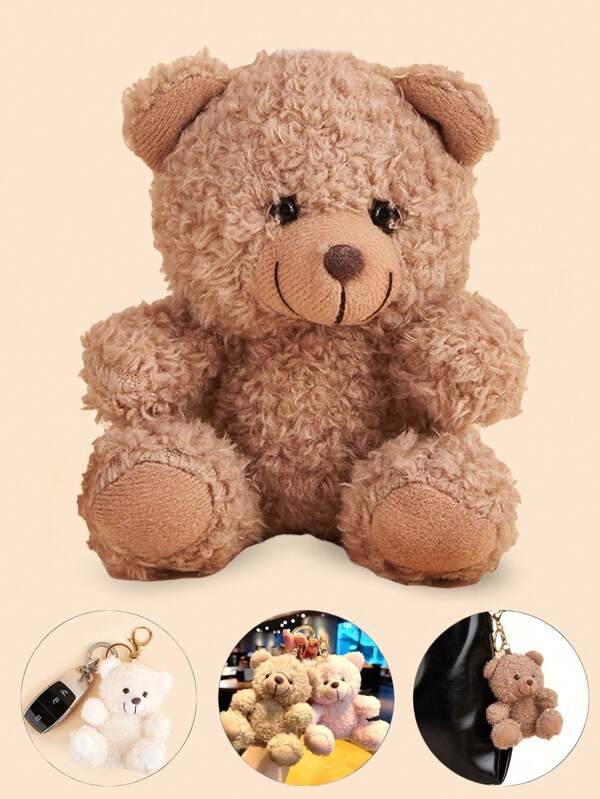 1 Stück süßer kuschelig Teddybär Schlüsselanhänger, süßes Accessoire, Auto Schlüsselanhänger, süßes Auto Zubehör, Paar Plüsch Schlüsselanhänger, süße Sachen, für Auto Schlüssel, Handy, Kameras, Geldbörsen, Ausweise, Abzeichen, Armbänder Schlüsselanhänger, Charms, Anhänger, Handyketten, Auto Charms, Schlüsselanhänger, Taschencharms, als Geschenk für Freunde, Familie und sich selbst eine tolle Wahl, Schule