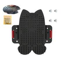 Szczotka do pielęgnacji kotów montowana na ścianie – samoczyszczący, masujący drapak, narzędzie do usuwania sierści i narożny słupek do drapania dla kotów domowych (z kocimiętką)