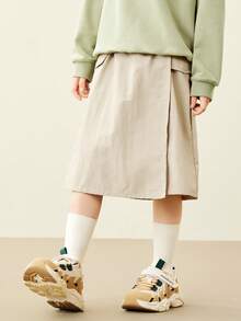 mini bala Girls Outdoor Cargo Skirt 2025 Fall Mom & Daughter Matching - Camel - View 2