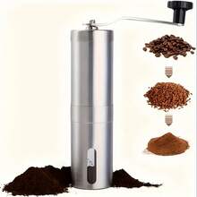 1 Bộ máy pha cà phê Ý, Máy xay cà phê thủ công, Bình pha cà phê Moka Ý, 2/4/6/9/12 cốc (Tách espresso = 50ml), Máy pha cà phê bằng thép không gỉ cổ điển, Thích hợp cho bếp từ/lửa trần, Bình pha cà phê bằng thép không gỉ Bình pha cà phê Moka Ý, Bình pha cà phê nóng di động kiểu Châu Âu/Máy xay cà phê thủ công, Đồ dùng cắm trại, Dễ dàng mang theo, Thiết bị nhà bếp - Bạc - Xem 8
