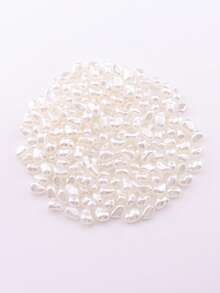 300 hạt ngọc trai Baroque ABS 3D thời trang không đối xứng dùng làm vòng tay, vòng cổ, khuyên tai, đồ trang sức tự làm - Ngọc trai hình thỏi nhỏ - Xem 6