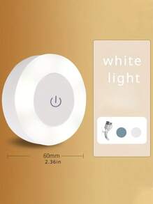 1pc Touch Sensor Night Light, Soft Warm & Cool White Light, Dimmable 3 Colors, Wall Lamp Suitable For Baby Room Night Light,Hallway, Bedroom, Bathroom, Living Room, Closet, Compact Design, Easy Installation,USB Rechargeable Baby Shower Family Decorations Gifts
