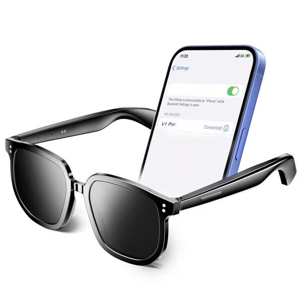 Smart Glasses,Glasses With Wireless Speaker,Indoor/Outdoor UV Protection And Voice Control,Unisex,220mAh Rechargeable Battery