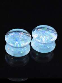 一对 8-30 毫米闪亮圆形亚克力耳塞 隧道塞 身体穿孔饰品 - 閃亮 - 查看 5