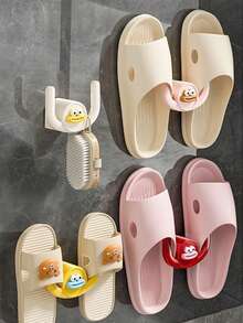 3 Giá để dép Dopamine, Kệ để đồ phòng tắm không cần khoan, Kệ thoát nước, Móc treo tường hình miệng xúc xích hoạt hình - Nhiều màu - Xem 2