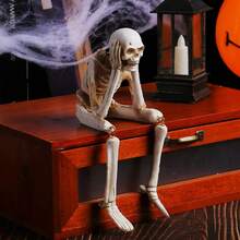 1 Set Wise Totenkopf Heimdekoration Figuren, "Sehen Sie kein Böses, hören Sie nichts Böseres, sprechen Sie nicht Böser" Harz Ornamente, Halloween Dekoration "Trick or Treat", Totenschädel Hängende Ornament, einzigartiges Heimgeschenk, geeignet für Halloween Heim Dekoration, Party Dekorationen, Ostern und Heim/Büro Dekoration Skulptur, Bücherregal, Schreibtisch, Fensterbank Dekoration