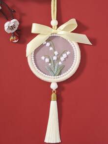 1 Set Floral Embroidery Craft Kit, 5pcs Handmade Cross Stitch, Holiday Gift