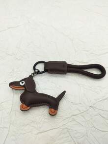 皮革腊肠犬包饰、腊肠犬吊坠、腕带钥匙扣、背包装饰挂饰、动物背包配件、卡通挂饰、狗狗挂饰、可爱挂饰、背包饰、腊肠犬钥匙扣、时尚钥匙扣、卡通钥匙扣、动物钥匙扣