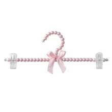 1/2/5 Piezas de colgador de perlas falsas con un lazo, pinza de pantalones de perlas falsas y colgador para mascotas. El soporte para colgar ropa es adecuado para colgar prendas de estilo hada como vestidos, pantalones, zapatos, jeans, botas y faldas.