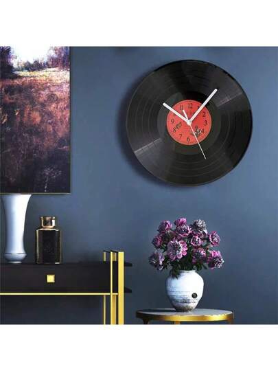 Simulation Vinyl Record Retro Creative Klok Luxe Wand Cafe Bar ation Tafel Mute Sideboard ations Ornaments Art Desktop Painting High Sense Niche Living Room Painting.,Home ,Room Birthday Graduation Bedroom Dormitory Back To School Surprise Supplies view 6