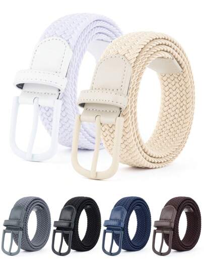 1pc Men's Solid Color Elastic Waist Belt, No Buckle, Breathable, Fashion, Casual, Suitable For Outdoor, Golf Pants, Multiple Sizes Available Casual, Business, Boyfriend Husband Father Dad Men Gift, Daily Wear, Fashion, Teen, Outdoor, Vacation, Athletic, Travel, Street, Boho, Vintage Fall, Autumn, Halloween Autumn-Winter Accessories,Suitable For Teens, Youth,Men,Casual, Outdoor, Athletic, Vacation, Graduation Gifts, Birthday, Daily Wear