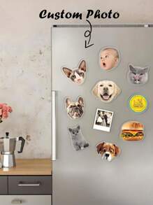 Custom Pet Fridge Magnet - Personalized Dog Or Cat Face Refrigerator Magnet, Kitchen Decor, Pet Lover Gift, Unique Home Decoration, Best Gift For Kids