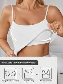Neue BASICS Mode Frauen mit integrierter Polsterung, verstellbaren Spaghettiträgern, gepolstertes Trägertop, Camisole-BH, Camikleider, Crop Bralette Kleidung