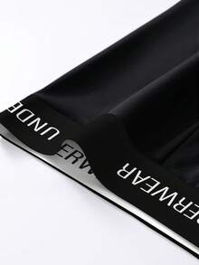 5 Stück/Pack Herren einfarbige Premium Schwarz Boxershorts, bequeme Boxershorts, Lässig Unterwäsche, Große Größen - Schwarz - Übersicht 4