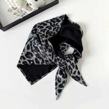 美国辣妹风格液态银科技感裹头巾女复古摩登嘻哈酷炫夜店Y2k个性百搭男女情侣领带三角巾方巾街舞头巾