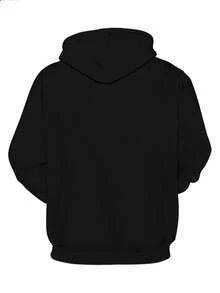 Sudadera con capucha casual con estampado de oso 3D verde, de manga larga y cordón, para hombre, otoño