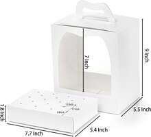 12 Pack Cake Pop Boxes, 18 Holes Cakes Pop Holder Cake Pops Packaging Boxes Gift Cakes Pop Stand Portable Lollipop Display Carriers For Wedding Birthday  Shower Party,9366337 - Pink - View 2