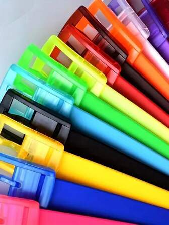 Danweit 硅胶男女通用腰带，塑料扣 - 糖果色纤细设计，适合婚礼、派对和日常佩戴 - 精美礼盒包装，特殊场合服装配饰，送给亲朋好友，简约高品质，休闲、商务、送给男友、丈夫、父亲、男士的礼物，日常佩戴，时尚，青少年秋冬季配饰，适合青少年、青年、男士，休闲、户外、运动、度假、毕业礼物、生日礼物、日常佩戴