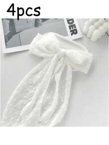 1/2 chiếc nơ trang trí rèm cửa, kẹp tóc nơ lớn, kẹp tóc bằng vải satin lụa cỡ lớn - Nhiều màu - Xem 20
