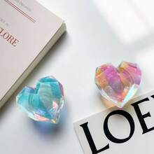 Soporte de agarre para teléfono con forma de corazón láser, soporte de escritorio expandible con airbag de moda compatible con iPhone, teléfonos Android, regalo para cumpleaños, familia, amigos, accesorio de teléfono con agarre de empuje y tracción - Multicolor - Ver 3