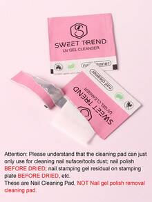 50/100/200片装指甲清洁棉片，用于清洁指甲表面、灰尘和指甲工具，适用于专业美甲沙龙和DIY美甲清洁，是美甲用品的理想之选。