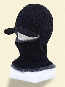 Knitted Balaclava Beanie Hat +Gloves Warm Cycling Ski Mask, Women Windproof Hood, Balaclavas Heavyweight Thermal Fleece Winter Balaclava Ski Mask Warm Knitted Fleece Full Face Cover For Men Women Windproof Outdoor Sports Cycling