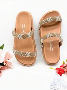 Vizzano Women's Comfortable  Sandal - 蛇紋米色 - 查看 4