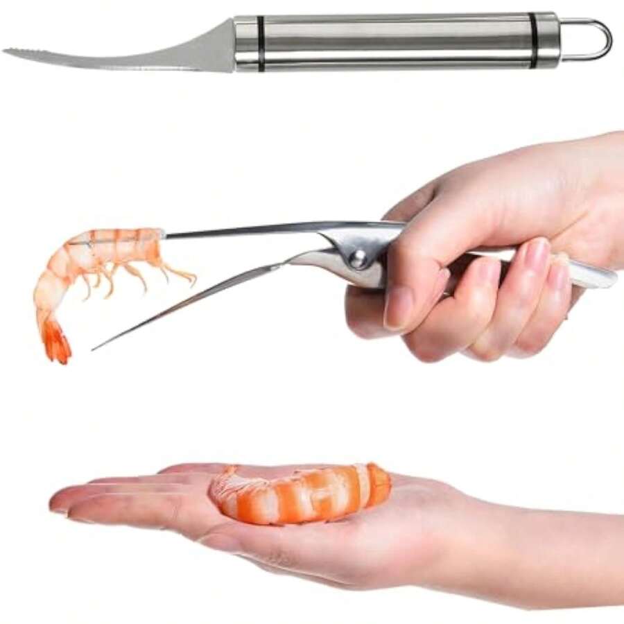 2 PCS Shrimp Deveiner Tool And Shrimp Peeler,Stainless Shrimp Knife ShrimpThread Knife Shrimp Deveining Tool,Easy To Use Shrimp Deveiner