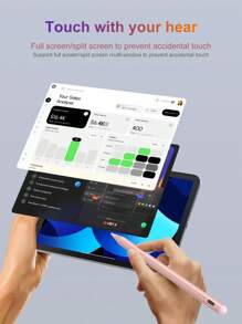 Lápiz stylus compatible con iPad (A16) de 11 pulgadas de 11.a generación 2025 con indicadores de energía LED, compatible con versiones de iPad de 2018 a 2025, diseño de punta reemplazable, incluye cable Tipo C para iPad de 10.a generación, doble toque en la parte superior del stylus para encender/apagar con iPad 9.a