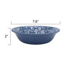 12-Piece Blue Daisy Bamboo Melamine Dinnerware Set - 藍色 - 查看 5