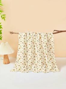 بطانيتان من القطن الناعم الشفاف، خفيفة الوزن ومنفذة للهواء مناسبة للأطفال الرضع والمواليد الجدد من الأولاد والبنات بنقوش كرتونية - متعدد الألوان - مشاهدة 5