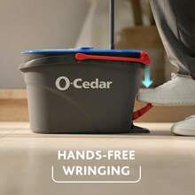 O-Cedar RinseClean Spin Mop & Bucket System | Clean With Fresh Water | Eliminates 99% Of Bacteria - Rinseclean Spin Mop & Bucket + 1 Extra Refill - 查看 5