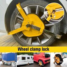 Wheel Lock Clamp 13''-17'' Heavy Duty Anti-Theft Lock For Caravan Trailer - Yellow - View 2