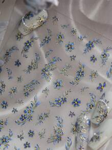 1 Stück 5D Nagelkunst Aufkleber, hochwertige Blumen Nagel Aufkleber zum Aufkleben, DIY Nagel Zubehör, Kleber für selbst gemachte Nägel, Nagel Aufkleber, Nagel Kunst Dekorationen, DIY Nagel Abziehbilder