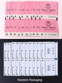 50/100/200片装指甲清洁棉片，用于清洁指甲表面、灰尘和指甲工具，适用于专业美甲沙龙和DIY美甲清洁，是美甲用品的理想之选。