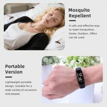 1 Pc Mosquito Repellent Watch, Physical Mosquito Repellent, Home Gathering Mosquito Repellent Device, Men Business , Fashionable Mosquito Repellent Device, Outdoor Camping Mosquito Repellent Watch, Portable Mosquito Repellent, Women Indoor , Park Walking Mosquito Repellent Device, Party Mosquito Repellent Wristband, Exquisite Gift, Comfortable To Wear, Adjustable Size, Unisex