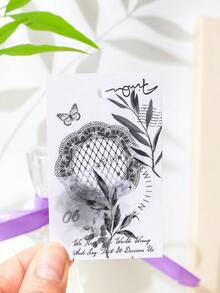 6 卷/盒精美植物花卉图案贴纸、不对称形状计划簿装饰贴纸卷、DIY 剪贴簿装饰文具和礼品包装装饰贴纸套装、时尚学校用品、返校必备品 - 送给朋友的礼物