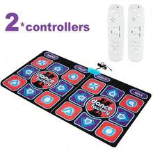 Double Dance Mat Wireless Non-Slip Cushion Game Yoga Step Pads Double Dance Mat Non-Slip Cushion Game Yoga Fitness Blanket - Multicolor - View 3
