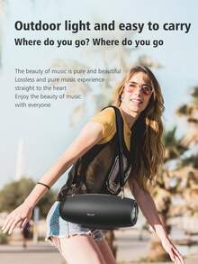 ZEALOT S67 60W Wireless Speaker, Outdoor Portable, Bluetooth Speaker, 14400mAh Long Battery, Up To 8 Hours Of Playback Time, Supports Mobile Phones/Tablets/TVs. Compatible With SD Card/USB/AUX, Serial Pairing Function, Suitable For/Car/Outdoor/Camping/Beach/Party - màu đen - Xem 11