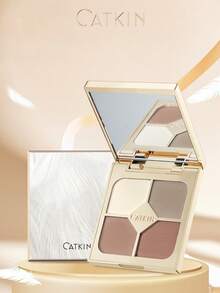 CATKIN Gilt奢华珠光哑光四色眼影盘，高显色度金属光泽，持久不晕染，自然色调，化妆眼影 - C02 - 查看 8