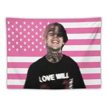 Lil Pink Peep America Flag Pink Wall Tapestry Blanket Funny Poster For College Dorm Decor Room Decoration Gift Merch - Baby Pink - View 2