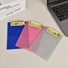 1pc Glitter A6 Acrylic Office Folder - Writing Pad For Note-Taking (Note: The Size Of This Product Is 15cmX10cm, Please Confirm The Size Before Deciding Whether To Buy) - A Must-Have For Student Meetings And School Years.,For School Supplies,Back To School