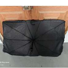 1 יחידות צל תרמי מתקפל לרכב מסך קדמי מגן שמש מגן שמש פריטי קיץ מטריית רכב צל לרכב - מגן UV עמיד עם עיצוב מטרייה מספק הגנה תרמית מיידית לחלונות הקדמיים, אחסון קל והתקנה מהירה - שחור - ראה 6