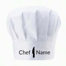 1 szt. czapka kucharska - haftowana na zamówienie, melonik z popeliny, wielokolorowa, regulowana, elastyczna czapka kucharska dla dorosłych, odpowiednia do kuchni, gotowania, restauracji i fabryk, ochrona włosów