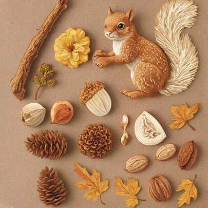 Squirrel Series Silicone Mold Resin Casting Mold Jewelry Casting Tools,Suitable For Home Decoration, Accessories, Brooch Suitable For Handmade Soap Dripping Glue Cup Wax Accessories,Suitable For Spring, Valentine's Day, Father's Day, Mother's Day, Thanksgiving, Birthday Gift DIY Mold