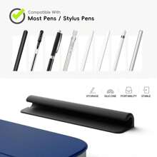 1 Stück Silikon Stifthalter, selbstklebende kapazitive Stiftaufbewahrungsbox, Schreibstifthalter kompatibel mit Stylus Stift der 1. und 2. Generation, Stylus Stift Schutzhülle