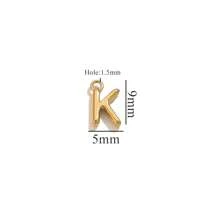 10pcs Stainless Steel Alphabet Pendants DIY Necklace Earrings Bracelet Jewelry Making Accessories